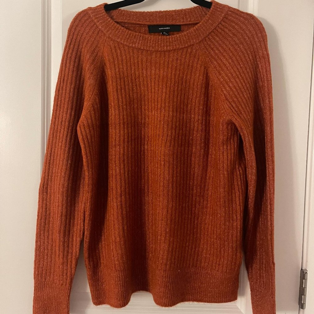 Vero Moda - Ribbed Sweater - Orange, Size Small